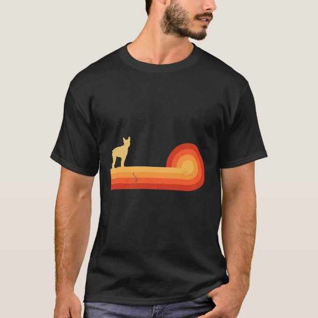 Camiseta Boston Terrier Retro estilo de época 60 años 70 (Anverso)