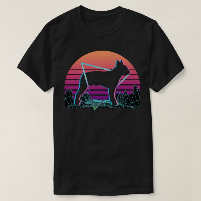 Camiseta Boston Terrier Retro Premium  (Diseño del anverso)