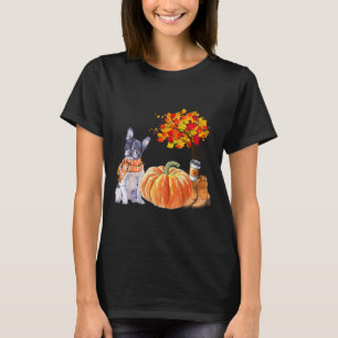 Camiseta Boston Terrier Scarf Spice Spice Latte Otoño Le