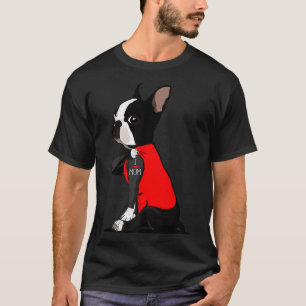 Camiseta Boston Terrier Tattoos que amo a mamá