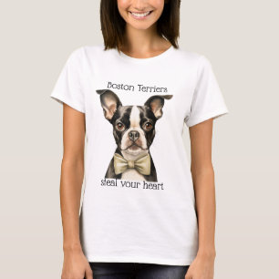CAMISETA BOSTON TERRIERS NEGROS Y BLANCOS ROBAN SU CORAZÓN