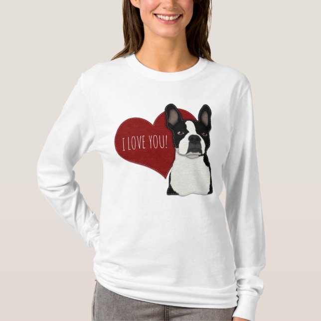 Camiseta Boston y Frenchie Mix Dog | Perros Cute (Anverso)