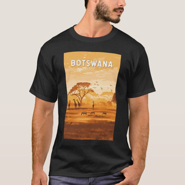 Camiseta Bostwana Ilustracion Viaje de arte (Anverso)