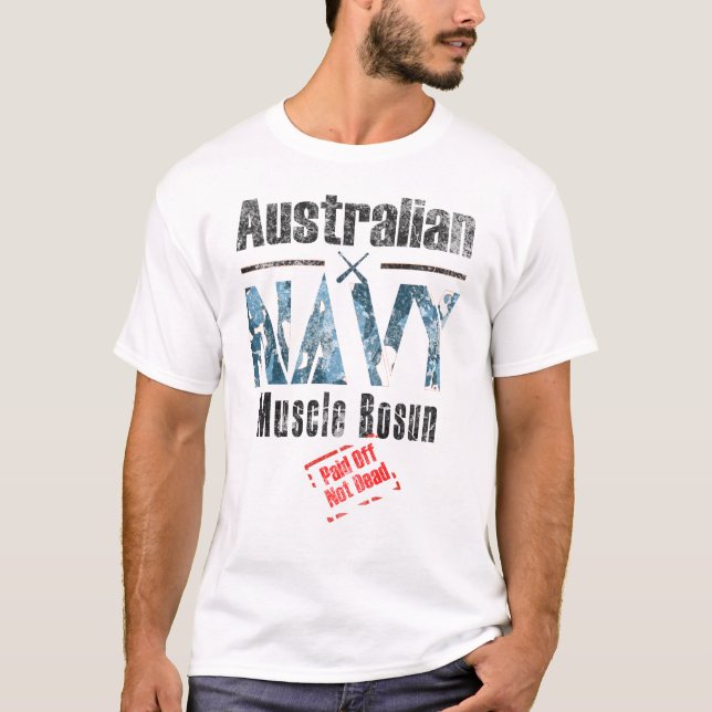 Camiseta Bosun muscular de la marina australiana, pagado, n (Anverso)