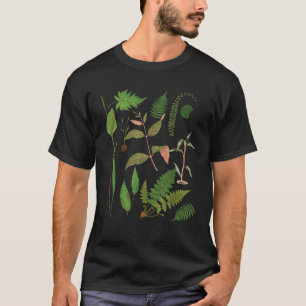 Camiseta Bot de la planta verde de la hoja de hierro de la