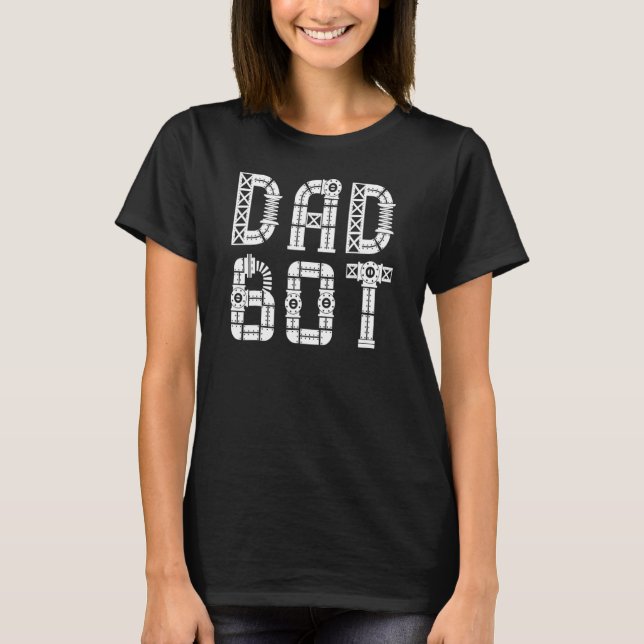 Camiseta Bot del Día del Padre de Robot Familiar coincident (Anverso)