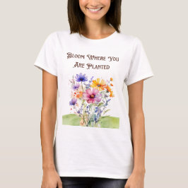 Camiseta Botánica "Bloom Donde Se Plantan Camisetas"