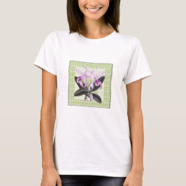 Camiseta Botánica de Orquídea Cattleya de Lima y P