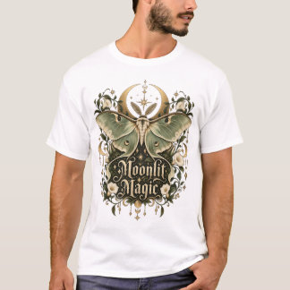 Camiseta Botánica de Polilla Luna con Magia a la L