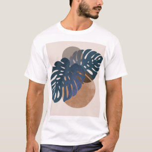 Camiseta Botánica Minimalista de Hoja de Monstera