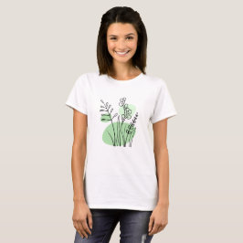 Camiseta Botánica moderna y minimalista
