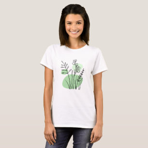 Camiseta Botánica moderna y minimalista