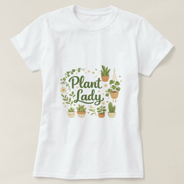 Camiseta Botánica Señora de las Plantas  (Diseño del anverso)