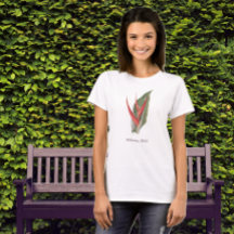 Camiseta botánica vintage de Heliconia 1800