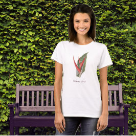 Camiseta botánica vintage de Heliconia 1800