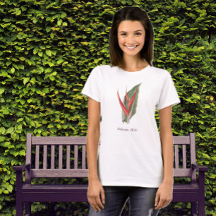 Camiseta botánica vintage de Heliconia 1800