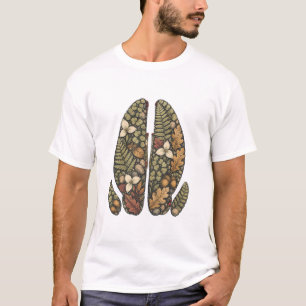 Camiseta Botanical Deer Hoof Fern Woodland Nature T-Shirt