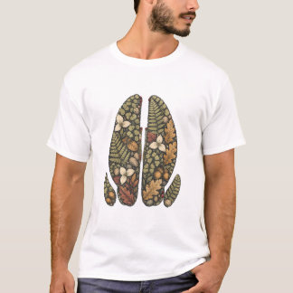 Camiseta Botanical Deer Hoof Fern Woodland Nature T-Shirt