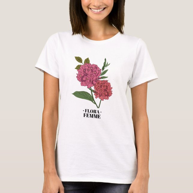 Camiseta Botánicas de Flora Femme (Anverso)