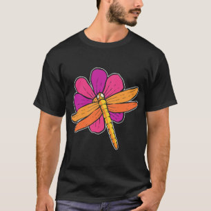 Camiseta Botánico de flor de libélula