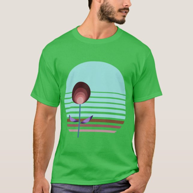 Camiseta Botánicos de Retro Bauhaus inspirados en la decora (Anverso)