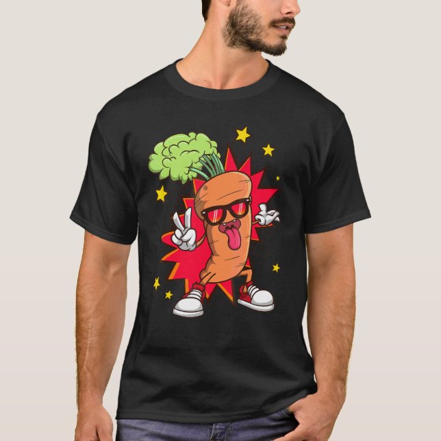 Camiseta Botánicos de verduras de zanahoria (Anverso)