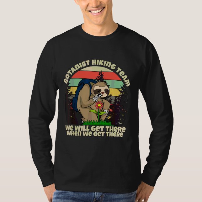 Camiseta Botanist Hiking Team Botany Sloth (Anverso)