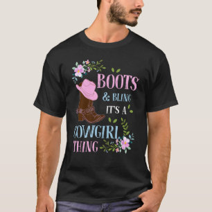 Camiseta Botas Brillo Es Cosa De Vaquera Lindo Amor País