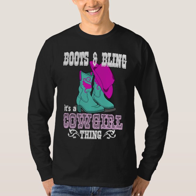 Camiseta Botas Brillo Es Cosa De Vaqueras Vida De Campo (Anverso)