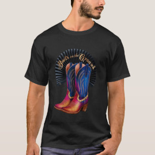 Camiseta Botas de baile en línea de vaquera vaquero occiden