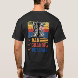 Camiseta Botas de combate de bandera estadounidense retro D