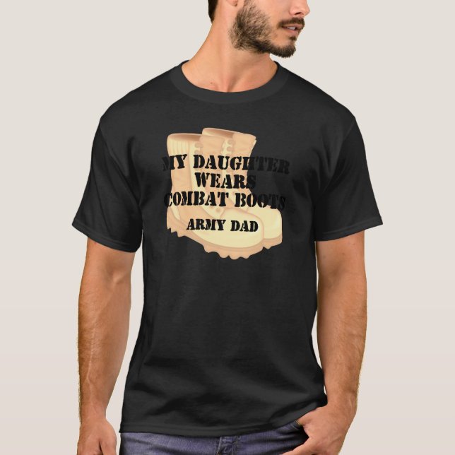 Camiseta Botas de combate del desierto de la hija del papá (Anverso)