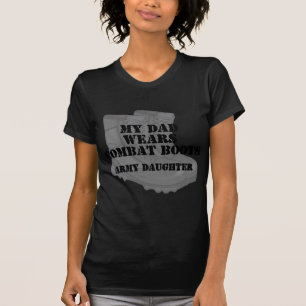 Camiseta Botas de combate del papá de la hija del ejército