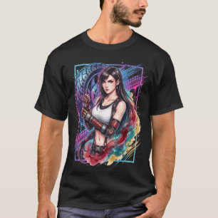 Camiseta Botas de falda negra de Tifa Lockhart de Final Fan