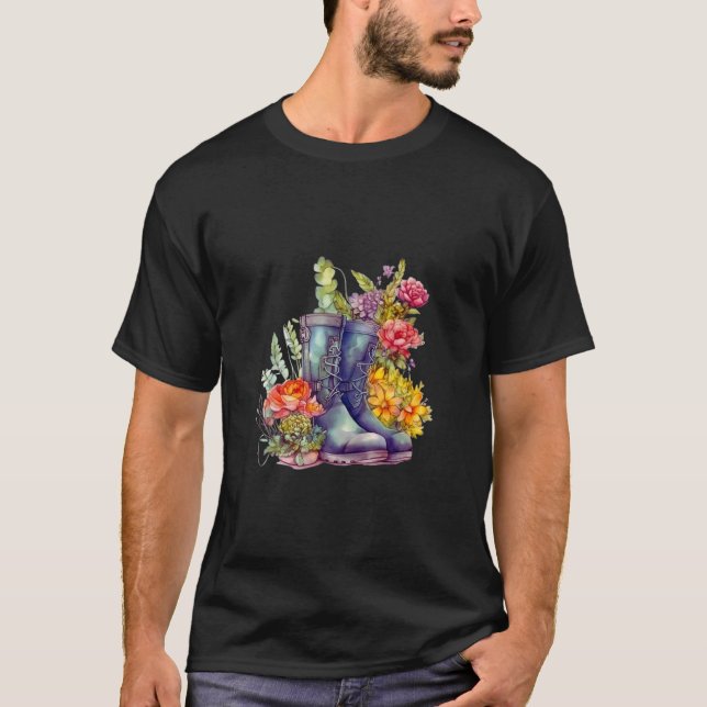 Camiseta Botas de Jardín Adorables (Anverso)