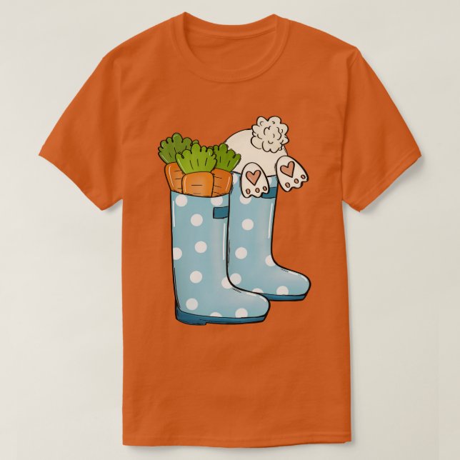 Camiseta botas de lluvia de primavera (Diseño del anverso)