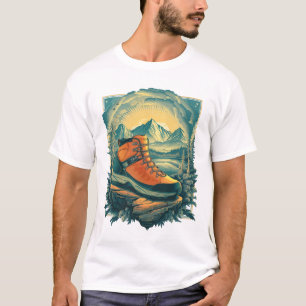 Camiseta botas de senderismo