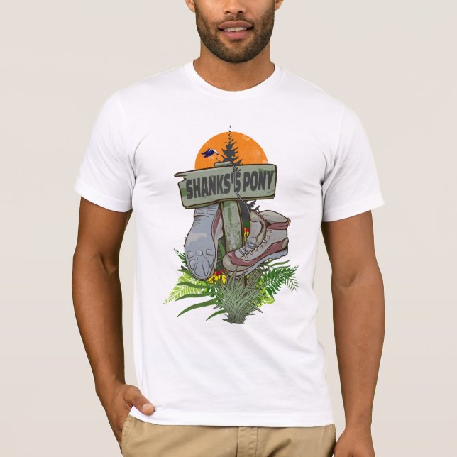 Camiseta Botas de senderismo viejas en pony de Shanks (Anverso)