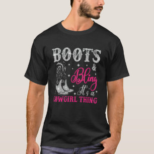 Camiseta Botas de vaquera Brillo Es cosa de vaquera País L