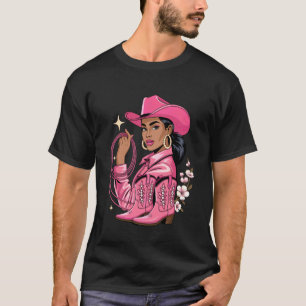 Camiseta Botas de vaquera de melanina Rodeo Afro Historia N
