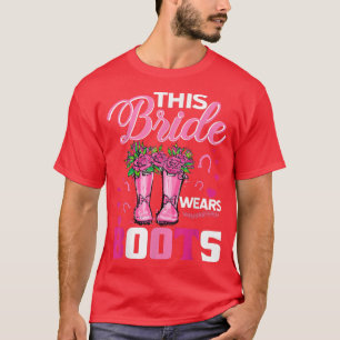 Camiseta Botas de vaquera divertidas para novia en boda occ