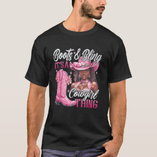 Camiseta Botas De Vaquera Divertidas Y Brillo Es Cosa De Va