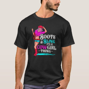 Camiseta Botas de vaquera y brillo Son cosas de vaquera Occ