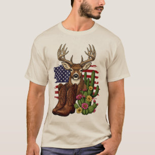 Camiseta Botas de vaquero con bandera americana regalo para