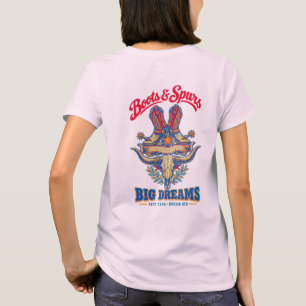 Camiseta Botas de Vaquero Grandes Sueños Rodeo Occidental R