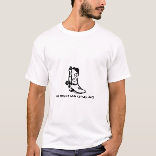 Camiseta botas de vaquero reales del desgaste de los