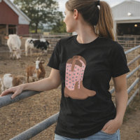 Botas de Vaquero Rosas con Estrellas de Purpurina 