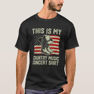 Camiseta Botas de Vaquero Sombrero Este Es Mi Concierto de