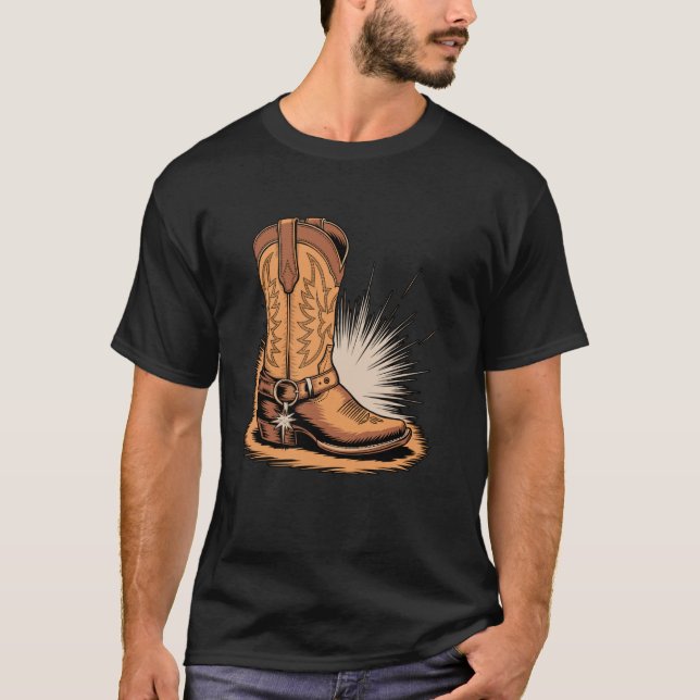 Camiseta Botas de Vaquero Western (Anverso)