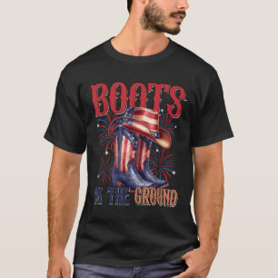 Camiseta Botas En El Suelo 4 De Julio Bandera Occidental Va